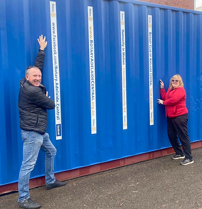 Signage on Container